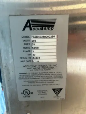 USED AccuTemp E62083D10000250.