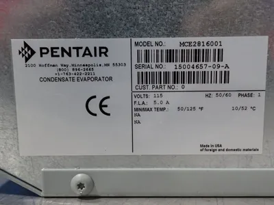 Used PENTAIR MCE2816001 Evaporators Ohio US | HGR 24 #1132137