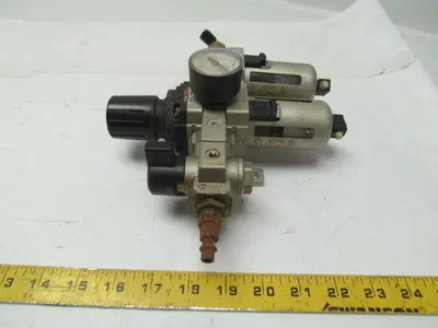 SCM EAW3000 Filter Reg w/Auto Drain EAFD3000-F03 Mist Separator EVHS3000 Valve