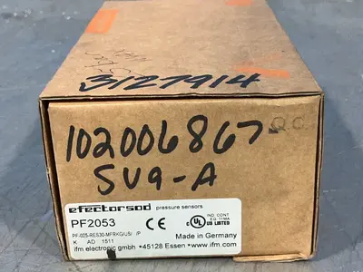 New | in-Stock IFM ELECTRIC PF2053 Pressure Transmitters Ohio US | HGR 24 #1324404