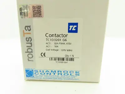 Shamrock Robusta TC1-D32 01 Contactor Motor Starter 3Ph 600V 25Hp 1NC Coil 120V