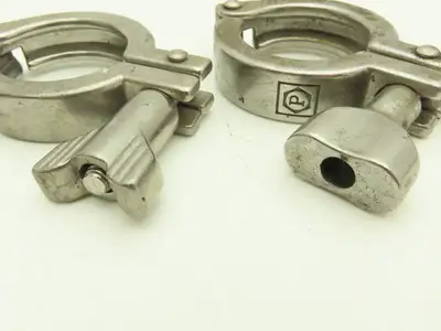 1.5" Tri Clover Clamp Stainless Steel Sanitary Flange 5/16 Thumb Screw Lot of 15