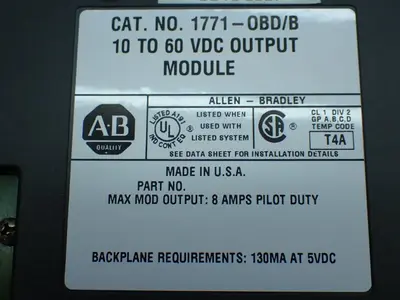 USED ALLENBRADLEY 1771OBD/B