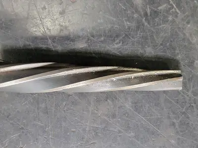 7/8" HSS Spiral Flute Taper Shank Reamer, Left Hand