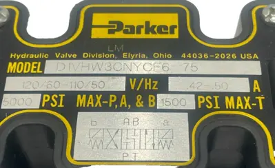 NEW PARKER D1VHW3CNYCF6-75 CONTROL VALVE 120/110V 50/60HZ D1VHW3CNYCF6 75