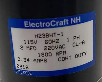 USED ELECTRONCRAFT NH  H23BHT-1 STEPPER MOTOR 115V 60HZ