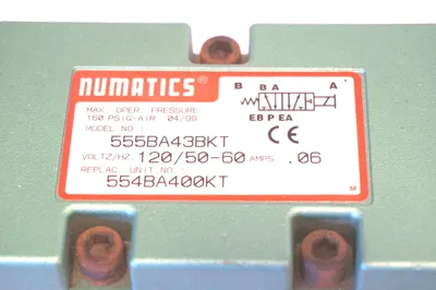 NEW NUMATICS 555BA43BKT VALVE W/ 237-1045B COIL
