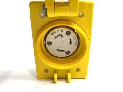 USED HUBBELL|KELLEMS WATERTIGHT DEVICE TWIST-LOCK® RECEPTACLE WITH LIFT COVER