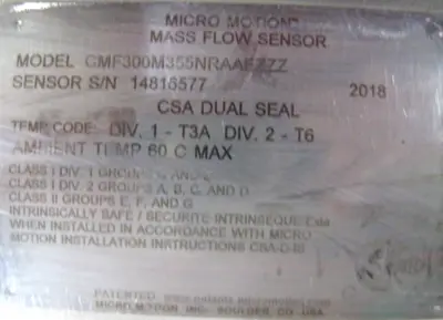 USED Micromotion CMF300 M355NRAAEZZZ