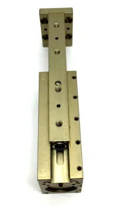USED DESTACO ROBOHAND MINIATURE DUAL-V ROLLER BEARING SLIDE