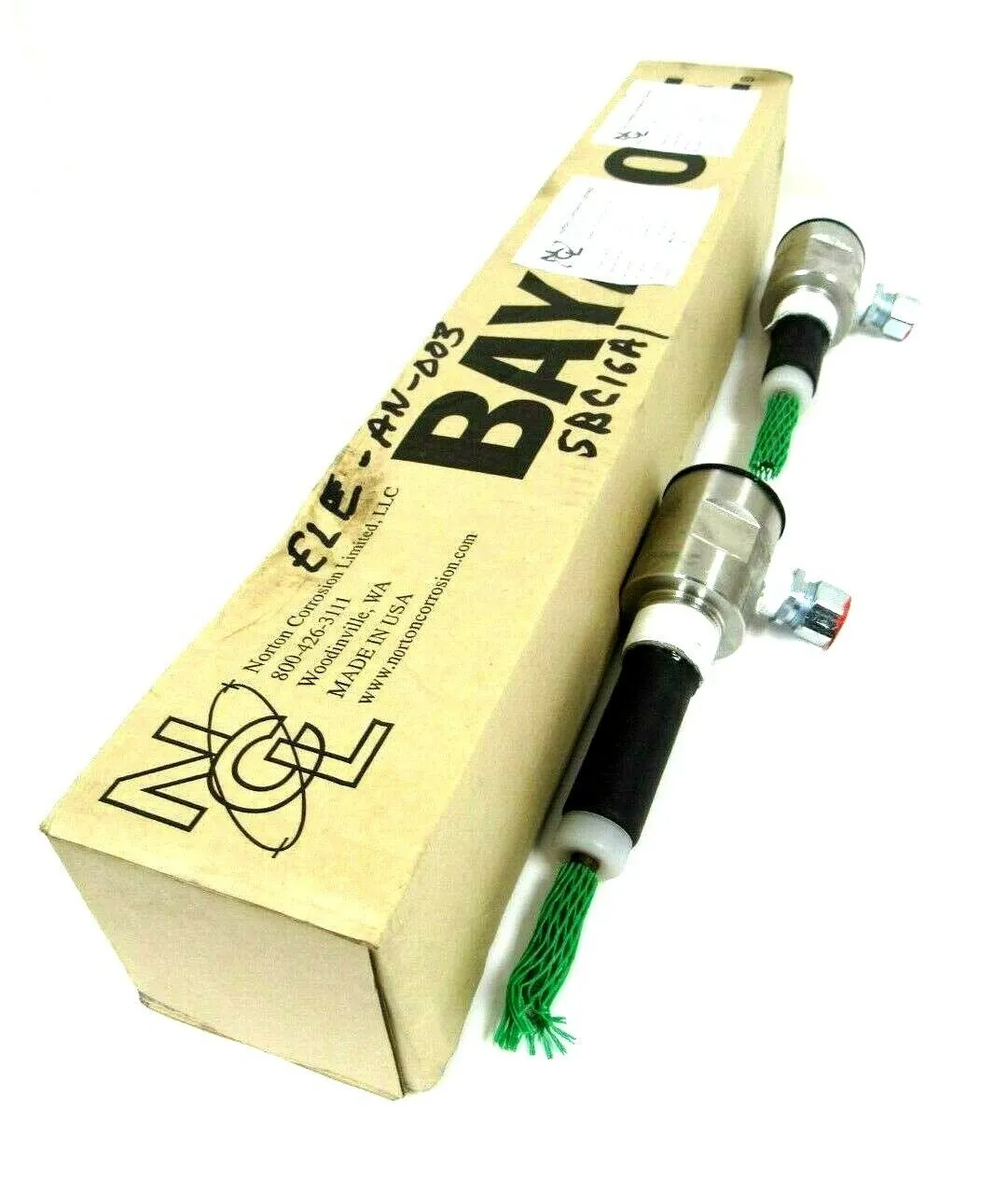 NEW BOX OF 2 NORTON 425-483-1616 BAYANODE CORROSION SENSORS BT-4632-M2-BDH