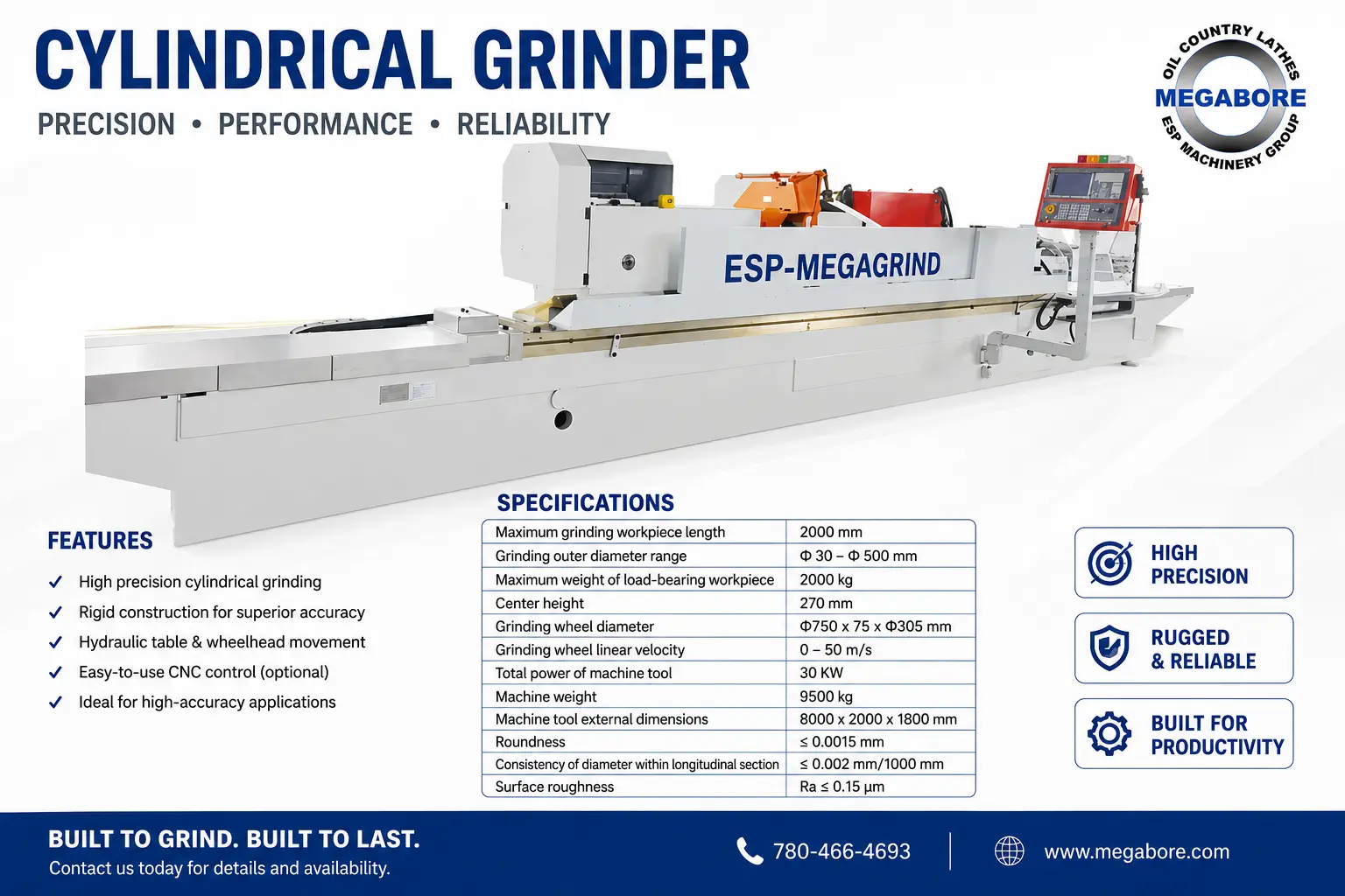 NEW ESP-Megagrind CNC MK1350 500x2000 CNC