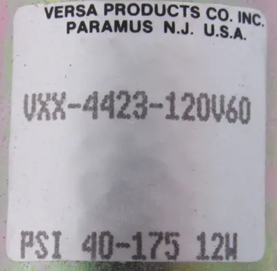 NEW VERSA VXX-4423-120V60 SOLENOID VALVE 40-175PSI VXX4423120V60