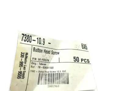 M6x6 Button Head Cap Screw 91239A313 PACK OF 50 - New