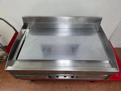 Used Magikitchn Used 48" MagiKitch'n MKG-48-ST NG Countertop Griddle with Thermostatic Controls Commercial Flat Top Griddles Illinois US | Falcon Restaurant Supply #1373624