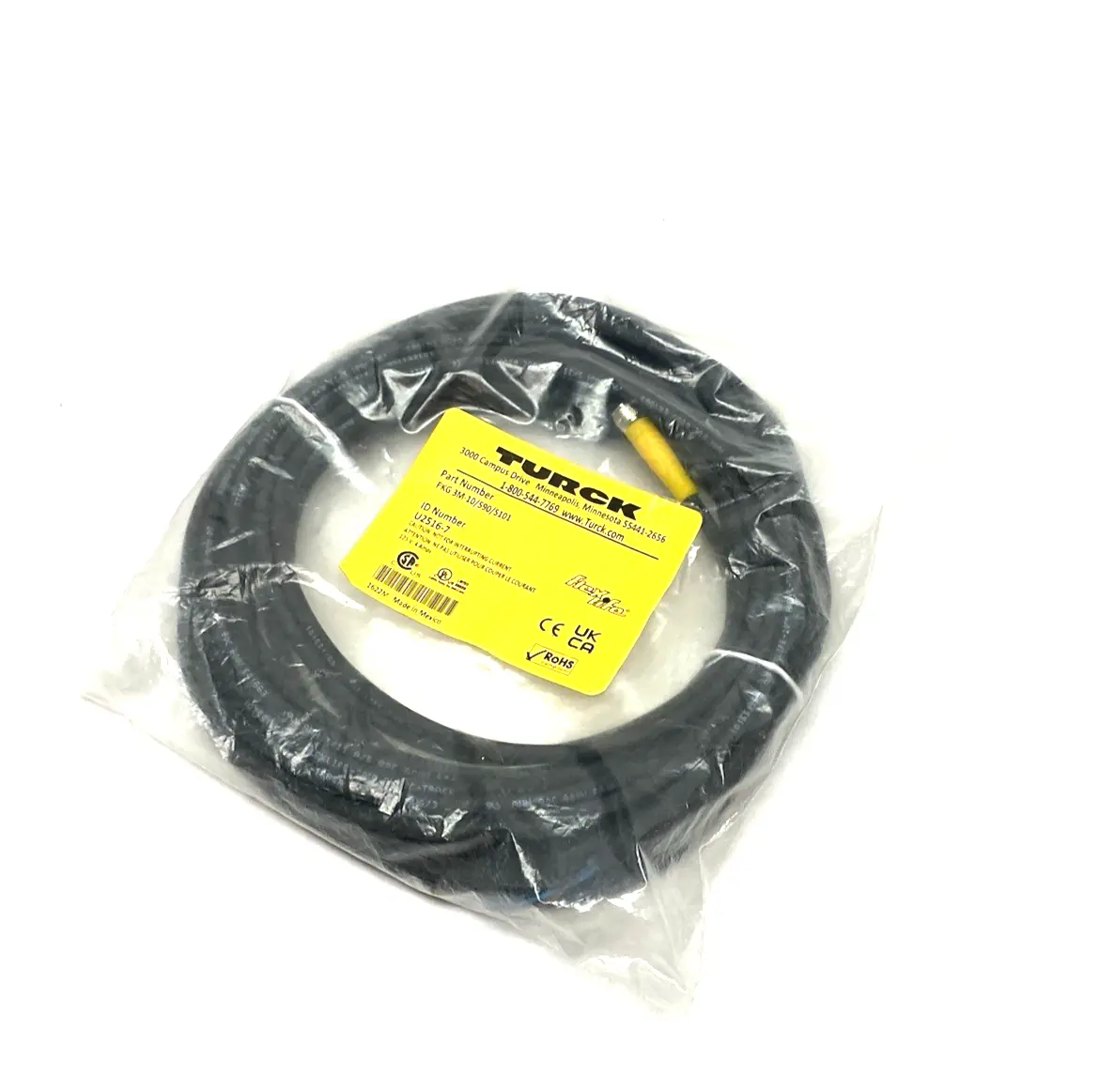 NEW TURCK FLEXLIFE SINGLE ENDED CABLE M8 FEMALE U2516-7