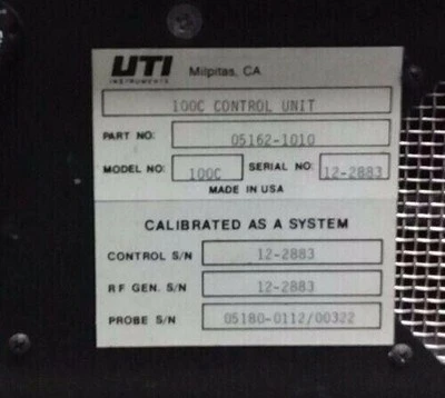 UTI Precision Gas Analyzer 100C Control Unit mass spectrometer