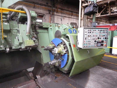 USED HEGENSCHEIDT MFD 165 PORTAL WHEELSET LATHE