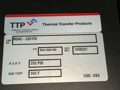 Used 2021 THERMAL TRANSFER PRODUCTS ROAC226154 Chemical & Process Equipment Ohio US | HGR 24 #1506903