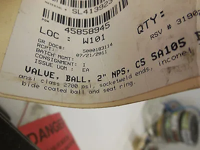 NEW MOGUS I-RSVP-IF 2 SW X 1 3100 LTD F 22 BALL VALVE 2" IRSVPIF2SW RSVP3100