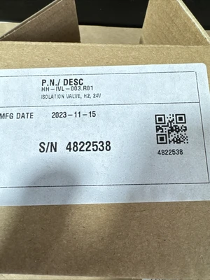 New GFI Isolation Valve H-IVL-003 Hydrogen Warranty Fast Shipping 🇺🇸