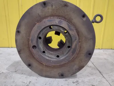 24" 3-JAW BISON LATHE CHUCK, 7.25" SPINDLE HOLE: STOCK #22028