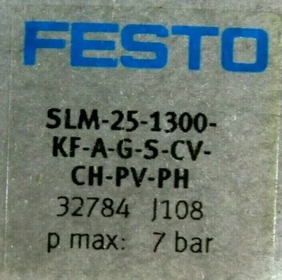 NEW FESTO SLM-25-1300-KF-A-G-S-CV-CH-PV-PH ACTUATOR