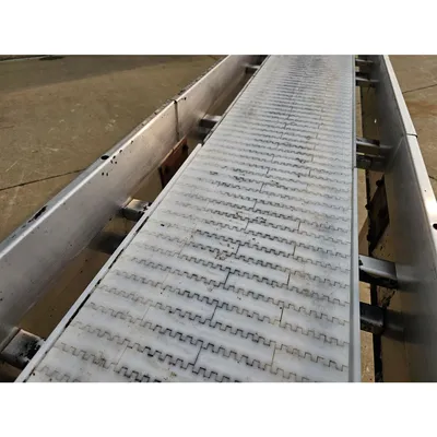 Used 12" W x 13' L Stainless Steel Plastic Link Belt Conveyor