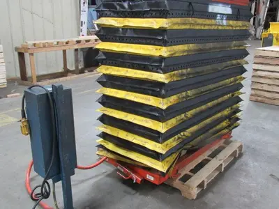 Globe 1000LB Hydraulic Scissor Lift Table 24"x60"Top  64"Max 12"Min 3PH Electric