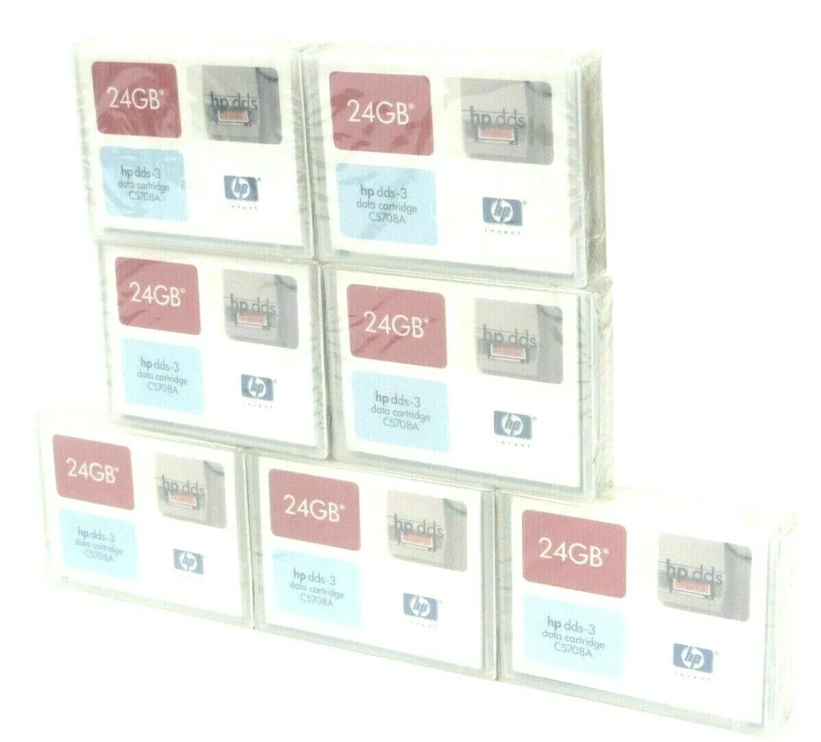 LOT OF 7 NEW SEALED HP DDS-3 DATA CARTRIDGES DDS3 24GB