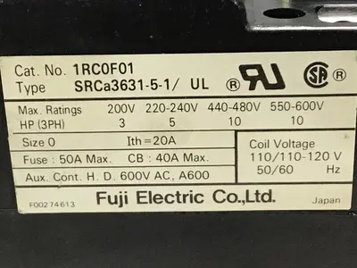 USED FUJI ELECTRIC SRCA3631-5-1/UL 1RC0F01