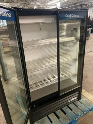 True Visual Merchandiser Slim Line Refrigerator with Swing Door