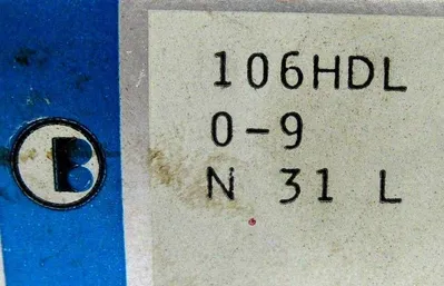 NEW BARDEN 106HDL PRECISION BEARING SET 0-9 N 31 L