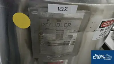 USED Pfaudler 30 Gal Pfaudler Glass Lined Reactor, 50/150#