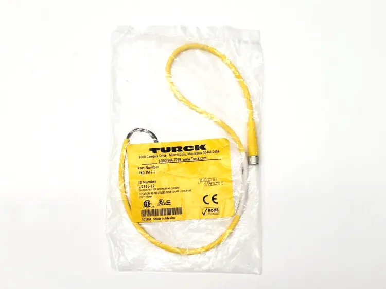 New | in-Stock Turck Picofast Actuator and Sensor Cordset M8 Female 3-Pin U2516-12 Cable & Wire Michigan US | Maverick Industrial Sales #1390858