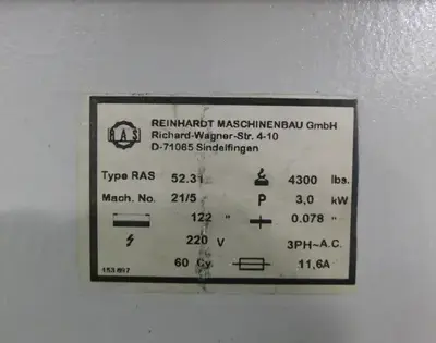 RAS 52.31 Power Squaring Shears (Gauge) | THREE RIVERS MACHINERY (4)