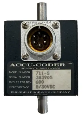 NEW ACCU-CODER 711-S INCREMENTAL SHAFT ENCODER 8/30VDC 600 PULSES PER REV 711S