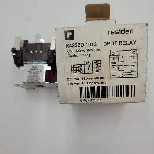 New | in-Stock RESIDEO RESIDEO R4222D 1013 / 120 V GENERAL PURPOSE RELAY W/ DPDT SWITCHING Relays & Switches | ND Industrial Surplus #1219113