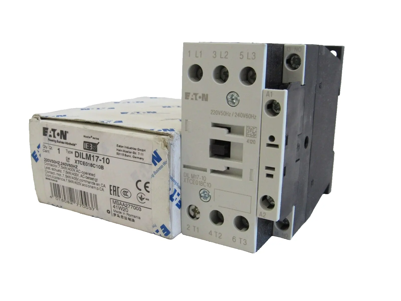 NEW EATON DILM17-10 CONTACTOR DILM17-10 XTCE018C10