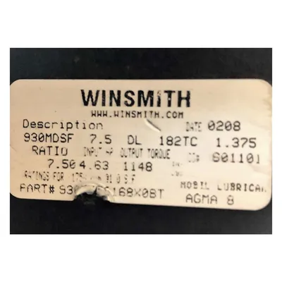 Used 5 HP Leeson Winsmith Gearmotor