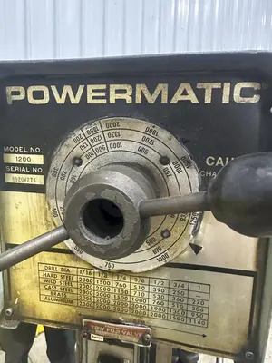 20" POWERMATIC MODEL #1200 VERTICAL SINGLE SPINDLE DRILL PRESS: YOBRO #23861