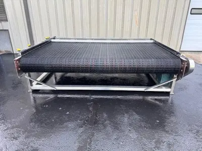 NERCON Bi-Directional Accumulation Table, Stainless Steel 9' Wide x 7' Long