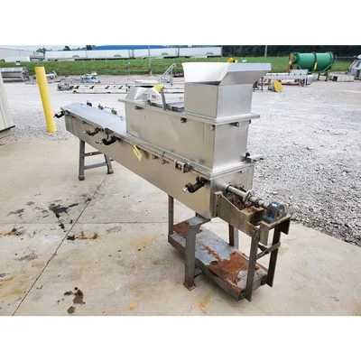 Used 8"dia. Stainless Steel Single Auger Steam Cheese Cooker Conveyor Processor