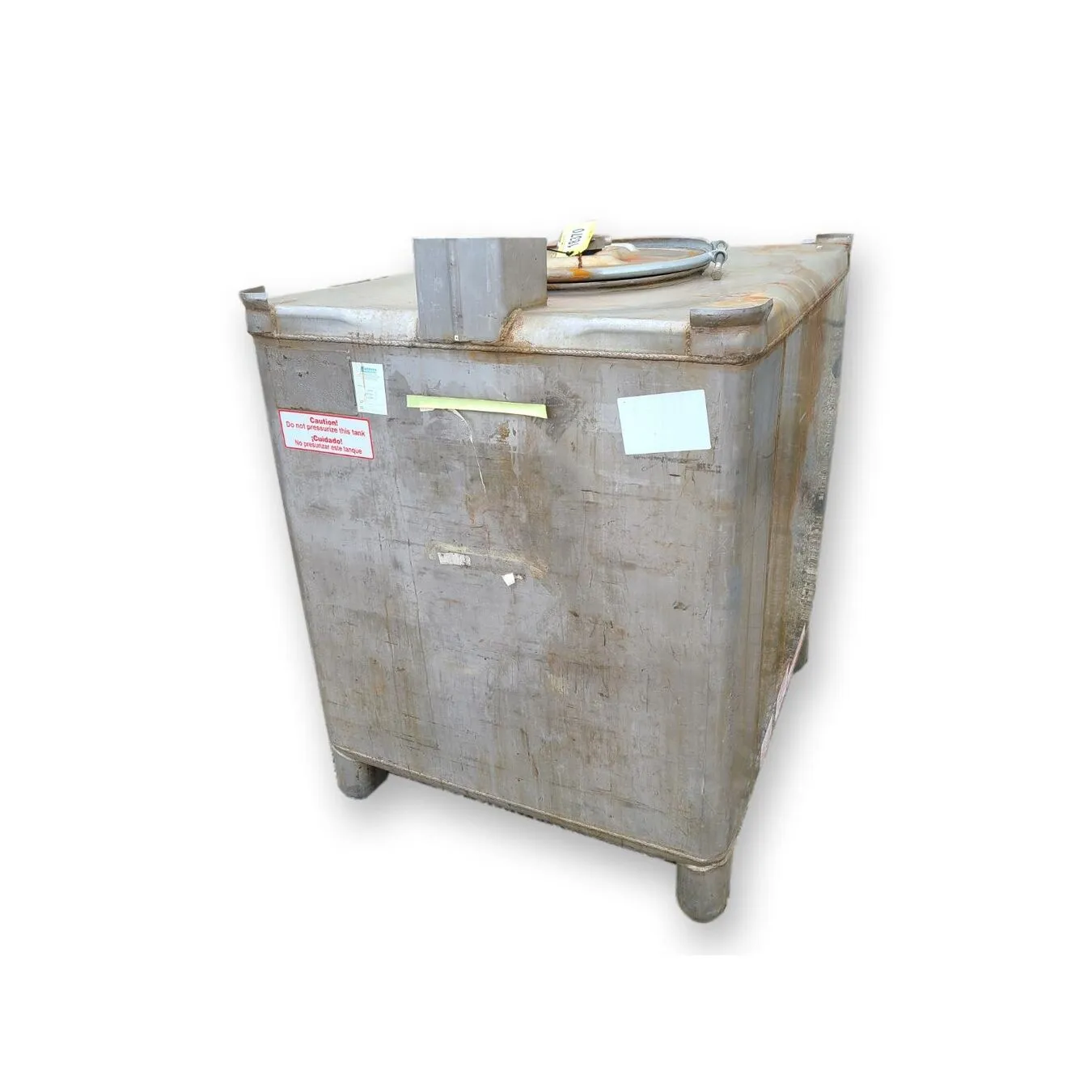 Used 395 Gal Stainless Steel Portable Liquid Tote Bin