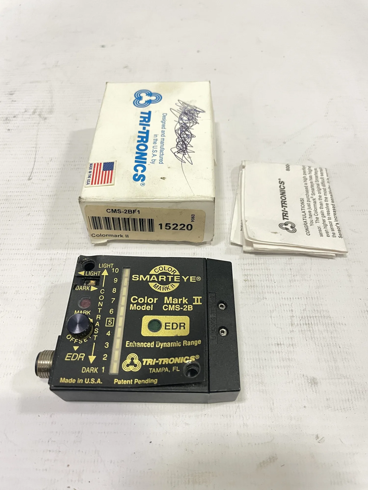 Tri-Tronics CMS-2B SMARTEYE Color Mark II Contrast Sensor 12-24VDC -NIB