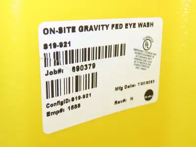 Bradley Portable On-Site Eyewash Station Gravity Fed 7 Gal 15 Min