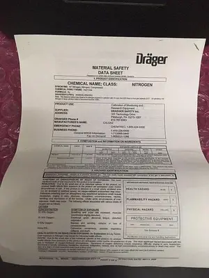 Drager 4594982 Nitrogen Inert Gas