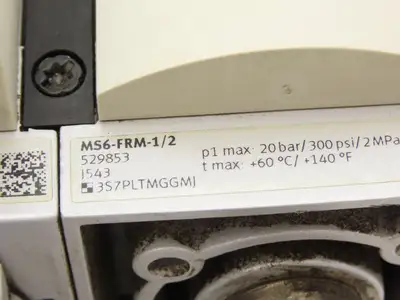 Festo MS6-LFR-1/2-D7-E-U-M-AD1-AS Air Line Filter Shut Off / Regulator Digital