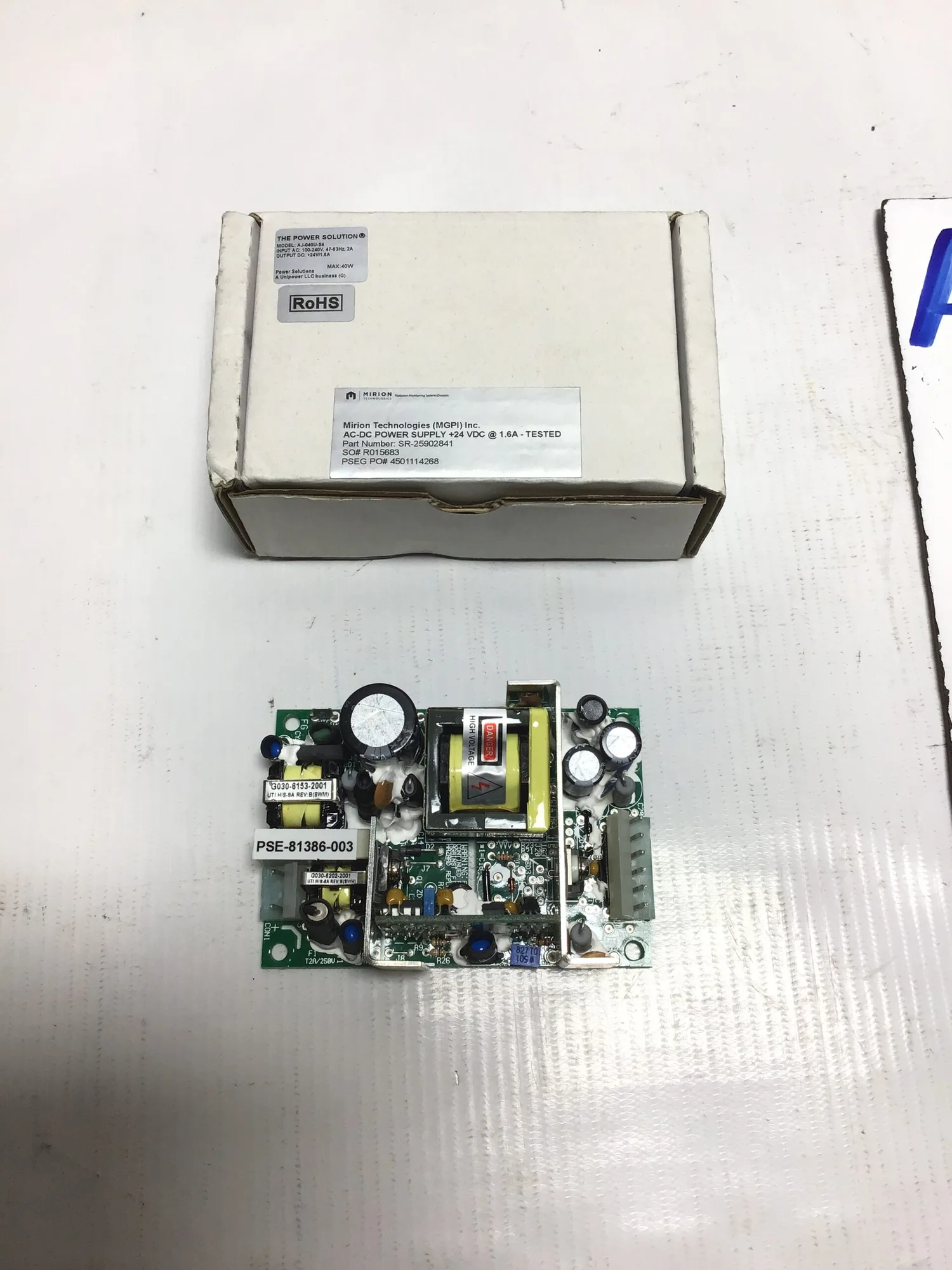 Power Solutions AJ-040U-S4 Power Supply Board 100-240v-ac 1.6a Amp 24v-dc