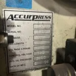 USED ACCURPRESS ADVANTAGE 7608